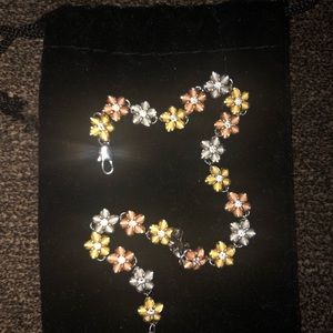 Beautiful tri-colored Plumeria anklet from Maui